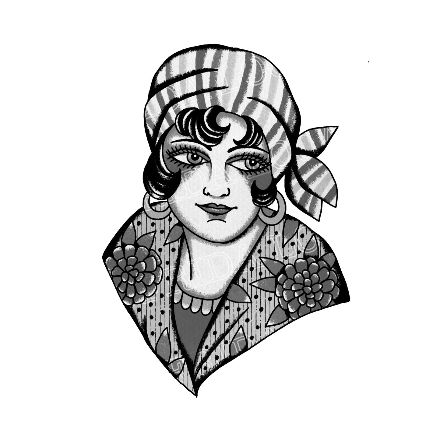 Gitane au foulard